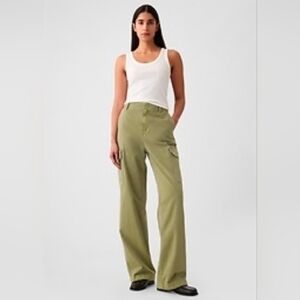 GAP Women's Loose Khaki Cargo Pants 0 Mid-Rise